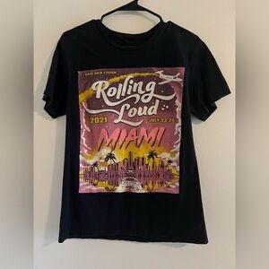 Kids Black Graphic T-Shirt